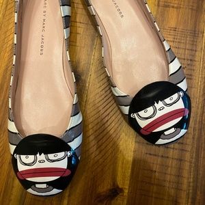 Marc by Marc Jacobs Miss Marc Flats white/gray